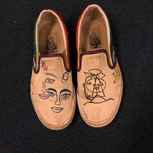 art design white vans